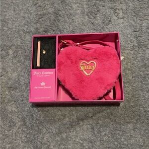 Juicy Couture Pink Fuzzy Heart Crossbody